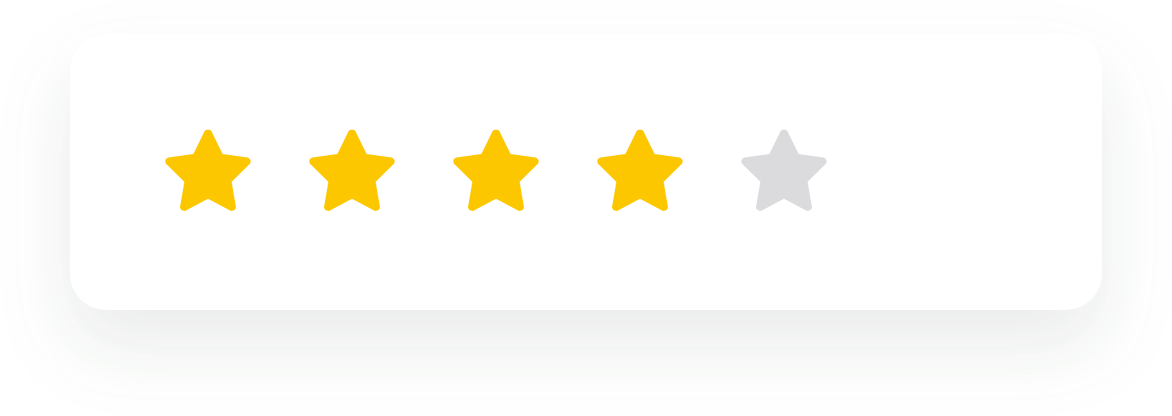 The form rating field with four out of five stars selected.